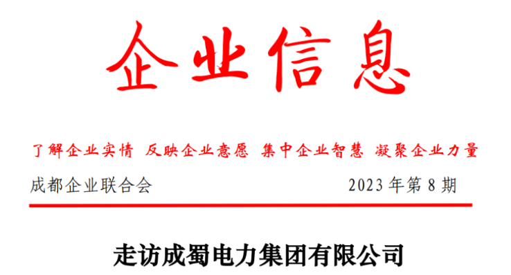 走访成蜀电力集团有限公司